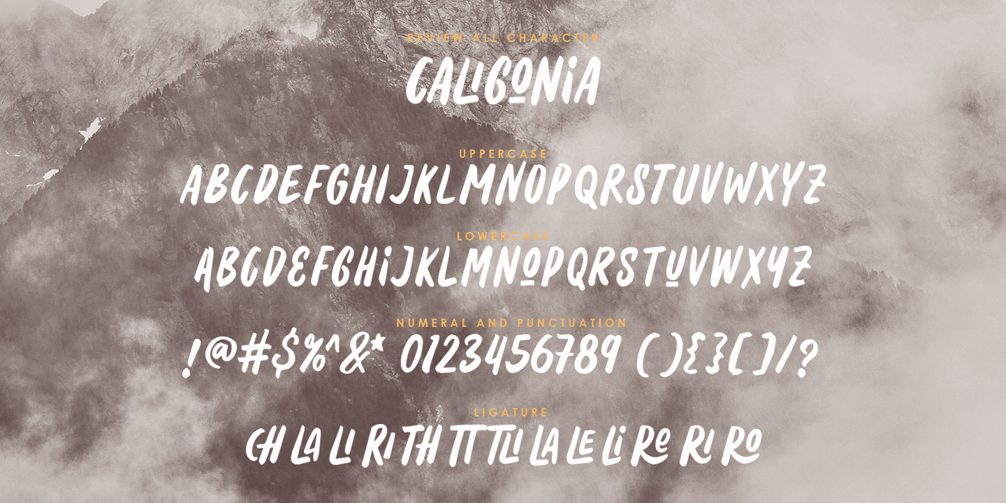 Beispiel einer Caligonia-Schriftart #2